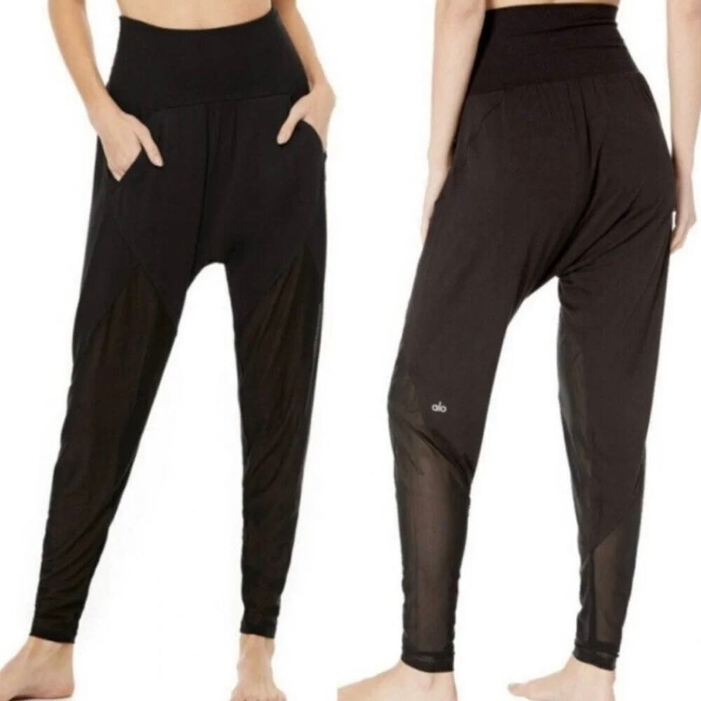 ALO Yoga Axis Harem Pants - Lightweight - Mesh - Black - Size S